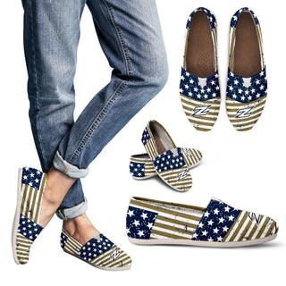 Vintage Star America Flag Akron Zips Women Casual Shoes