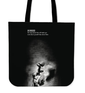 Horse - Teach You More About Yourself Tote Bags