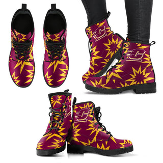 Dizzy Motion Amazing Designs Logo Central Michigan Chippewas Boots