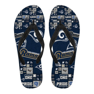 Color of Pride Flag Los Angeles Rams Flip Flops