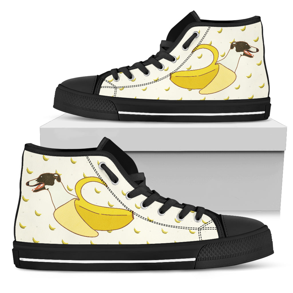 Greyhound Inside Banana Funny Gift High Top Shoes