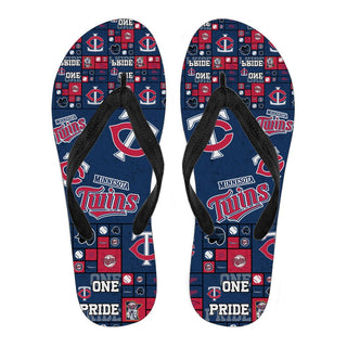 Color of Pride Flag Minnesota Twins Flip Flops