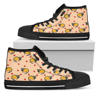 Funny Cat High Top Shoes Taco Cat Taco Pattern Or