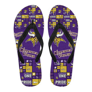 Color of Pride Flag Minnesota Vikings Flip Flops