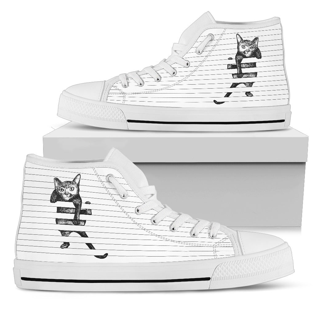 Nice Cat High Top Shoes - Cat Hanging, is cool gift for friends