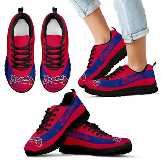 Single Line Logo Atlanta Braves Sneakers