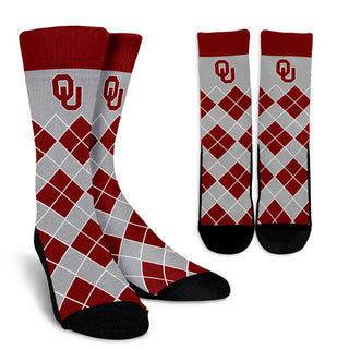 Gorgeous Oklahoma Sooners Argyle Socks