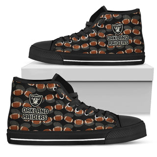 Wave Of Ball Oakland Raiders High Top Shoes