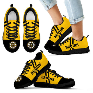 Colorful Line Stripe Boston Bruins Sneakers