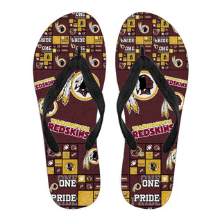 Color of Pride Flag Washington Redskins Flip Flops