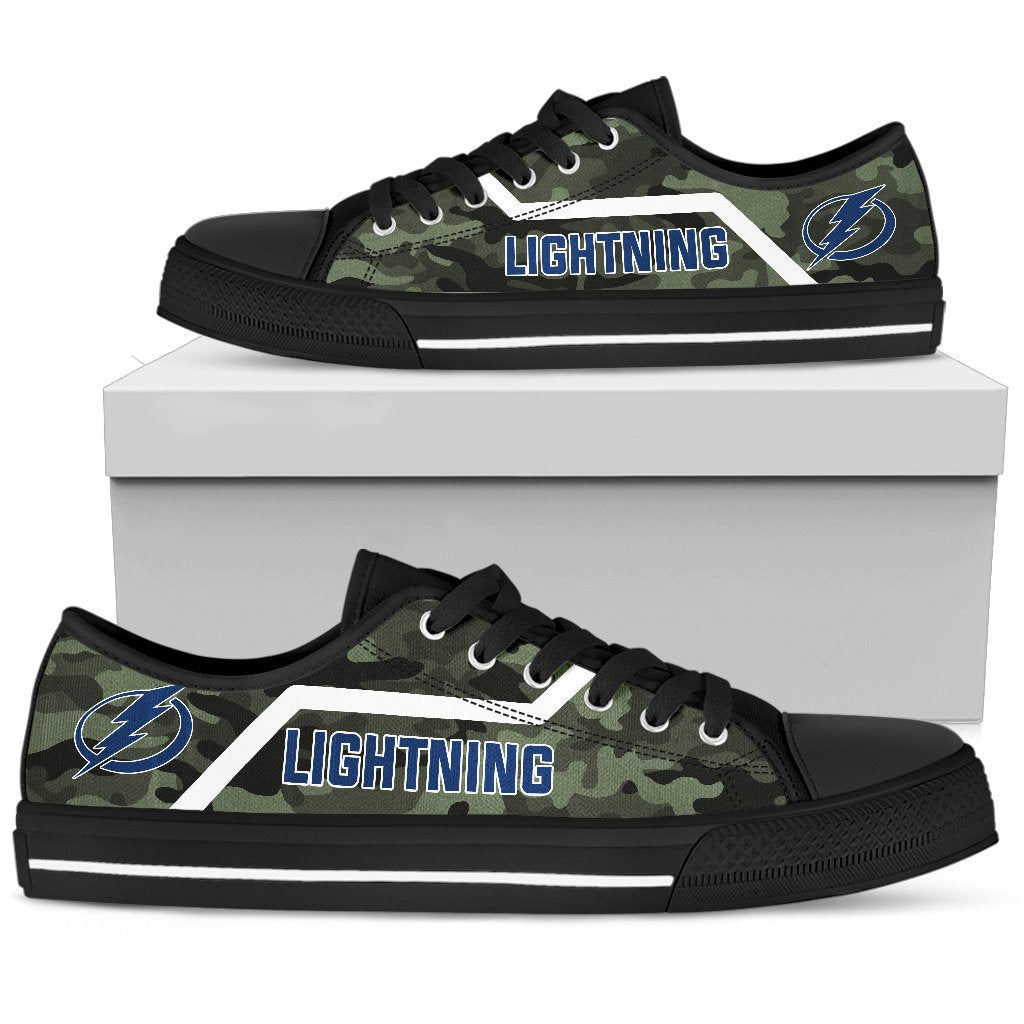 Camo Tampa Bay Lightning Logo Low Top Shoes