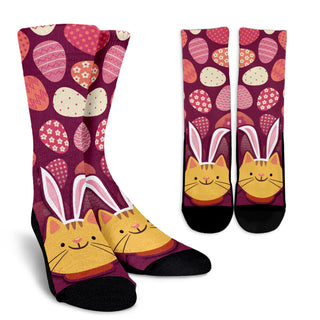 Nice Cat Socks - Easter Cat Pattern Socks, is a cool gift for friends