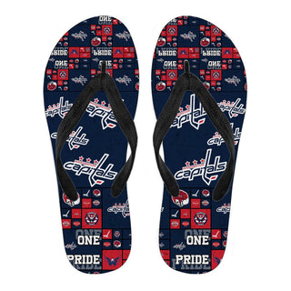 Color of Pride Flag Washington Capitals Flip Flops