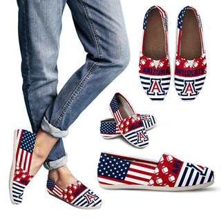 Proud of American Flag Arizona Wildcats Casual Shoes