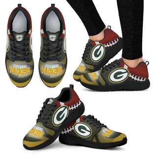 Pro Shop Green Bay Packers Running Sneakers For Football Fan