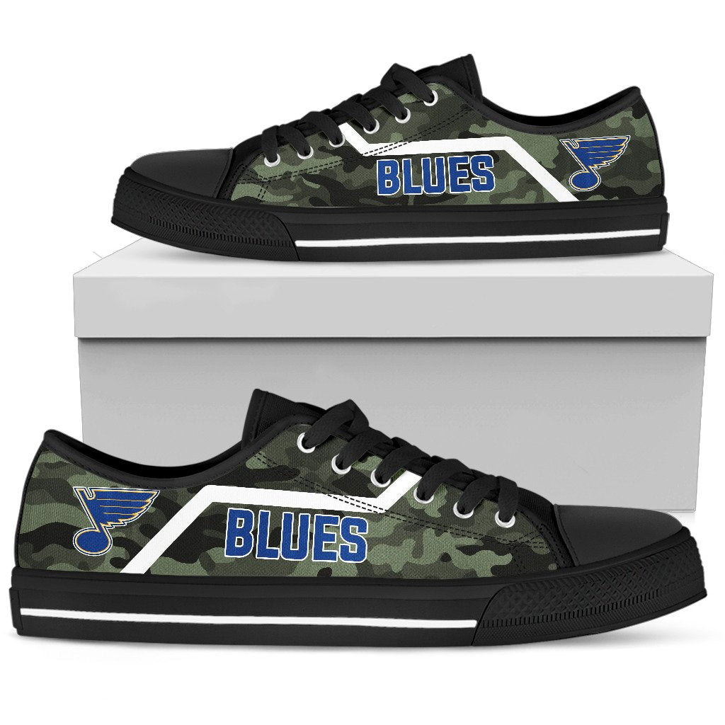 Camo St. Louis Blues Logo Low Top Shoes