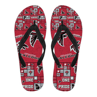 Color of Pride Flag Atlanta Falcons Flip Flops