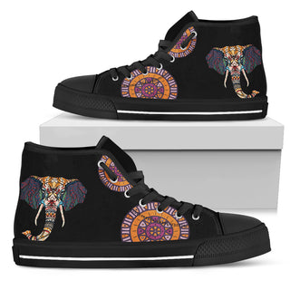 Elephant Head Ethic Pattern Cool High Top Shoes