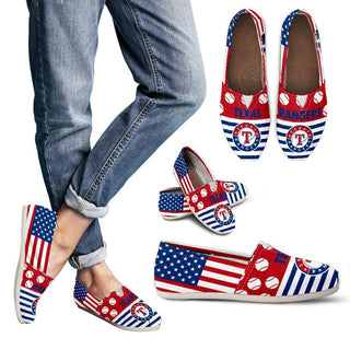 Proud of American Flag Texas Rangers Casual Shoes