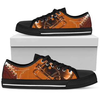 Artistic Scratch Of Texas Longhorns Low Top Shoes