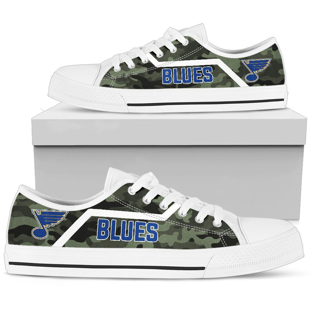 Camo St. Louis Blues Logo Low Top Shoes