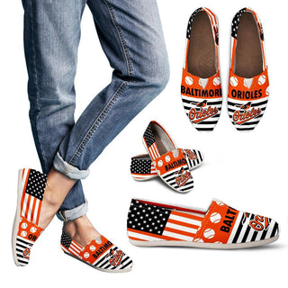 Proud of American Flag Baltimore Orioles Casual Shoes