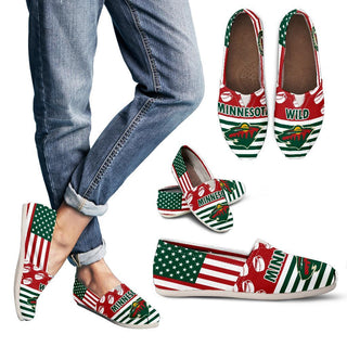 Proud of American Flag Minnesota Wild Casual Shoes