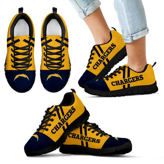 Colorful Line Stripe Los Angeles Chargers Sneakers