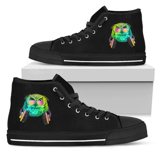 Dj Music Headphone Owl High Top Shoes