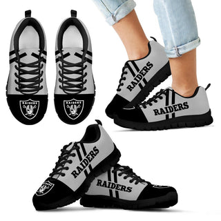 Colorful Line Stripe Oakland Raiders Sneakers