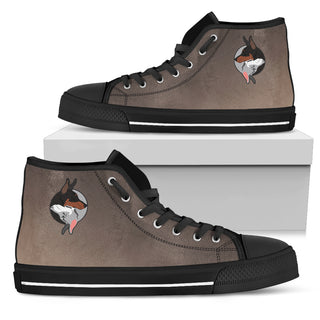 Yin Yang Style Doberman High Top Shoes