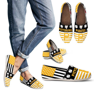 Proud of American Flag Pittsburgh Pirates Casual Shoes