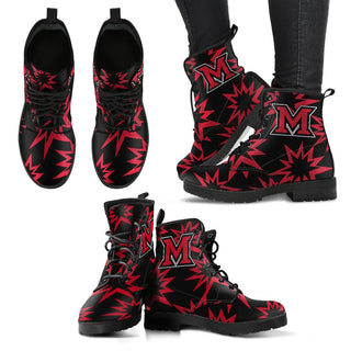 Dizzy Motion Amazing Designs Logo Miami RedHawks Boots