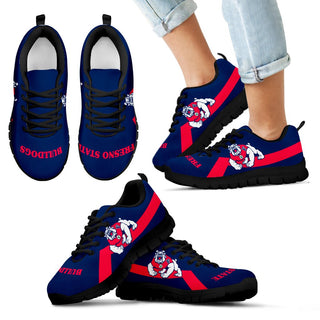 Fresno State Bulldogs Line Logo Sneakers