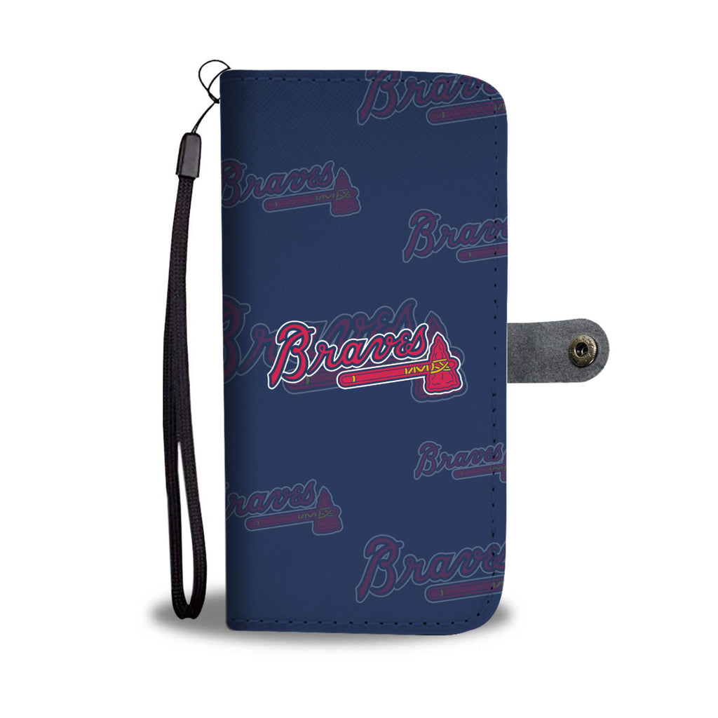 Atlanta Braves Logo Background Wallet Phone Cases