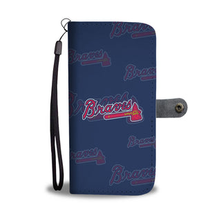 Atlanta Braves Logo Background Wallet Phone Cases