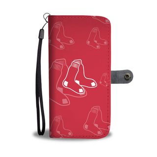 Boston Red Sox Logo Background Wallet Phone Cases