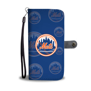 New York Mets Logo Background Wallet Phone Cases