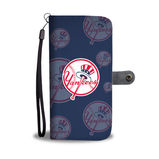 New York Yankees Logo Background Wallet Phone Cases