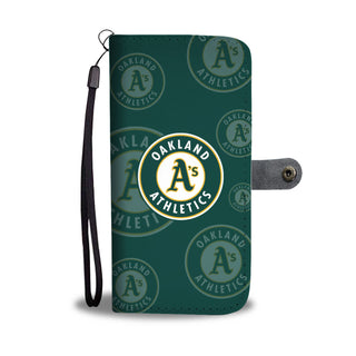 Oakland Athletics Logo Background Wallet Phone Cases