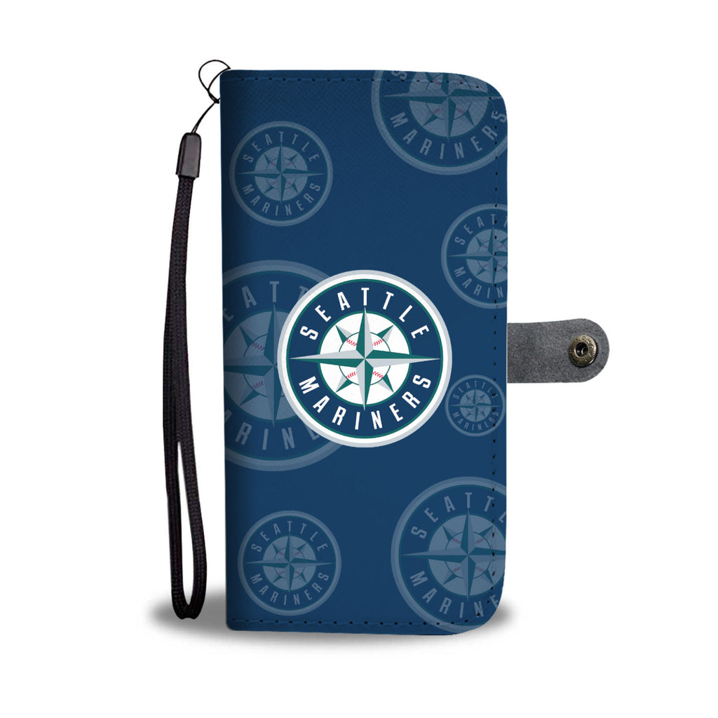 Seattle Mariners Logo Background Wallet Phone Cases
