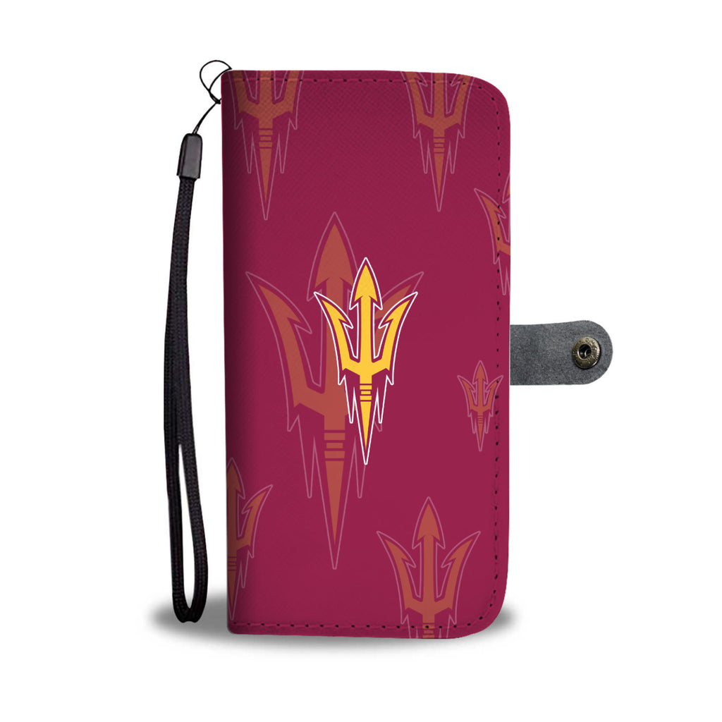 Arizona State Sun Devils Logo Background Wallet Phone Cases