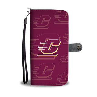 Central Michigan Chippewas Logo Background Wallet Phone Cases