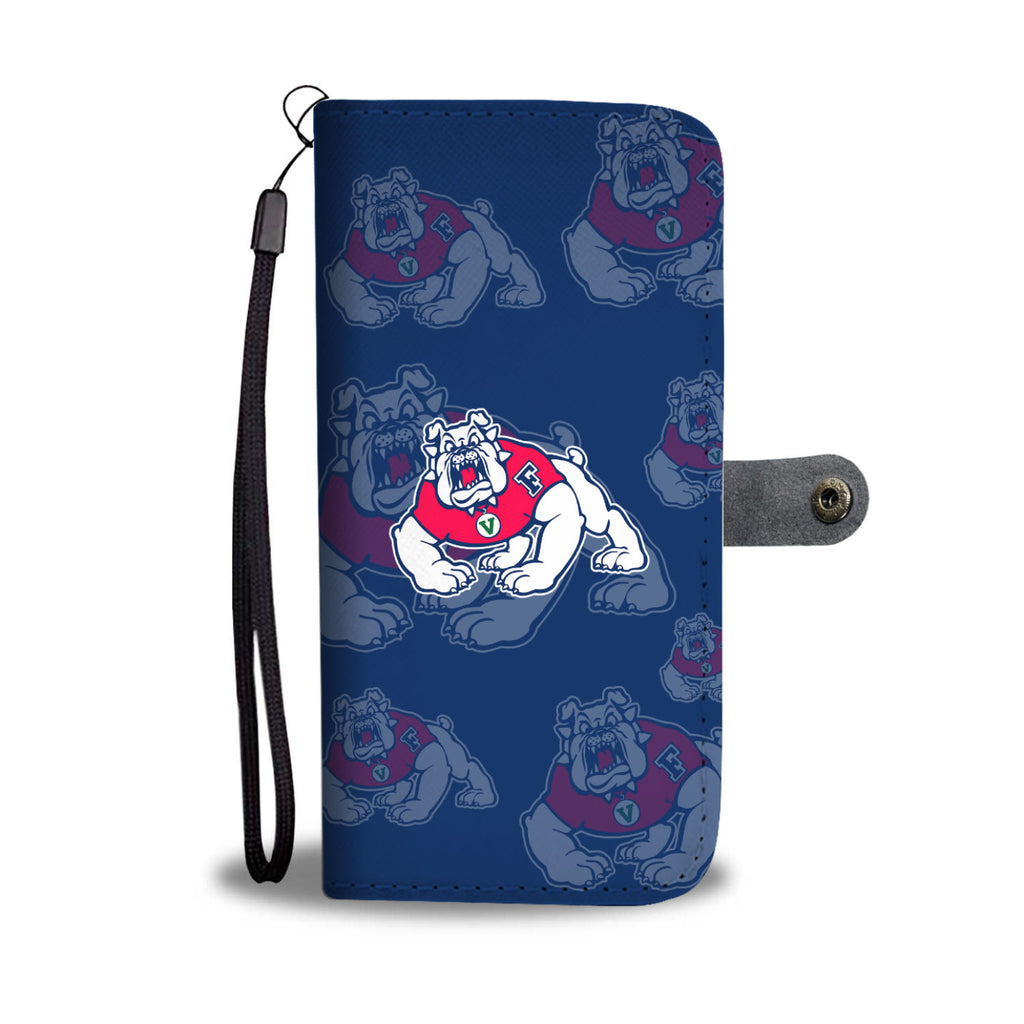 Fresno State Bulldogs Logo Background Wallet Phone Cases