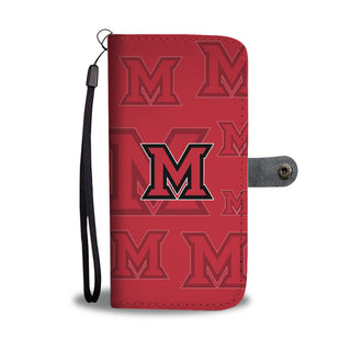 Miami RedHawks Logo Background Wallet Phone Cases