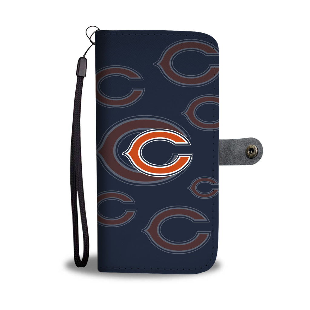 Chicago Bears Logo Background Wallet Phone Cases