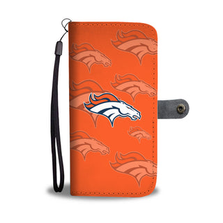 Denver Broncos Logo Background Wallet Phone Cases