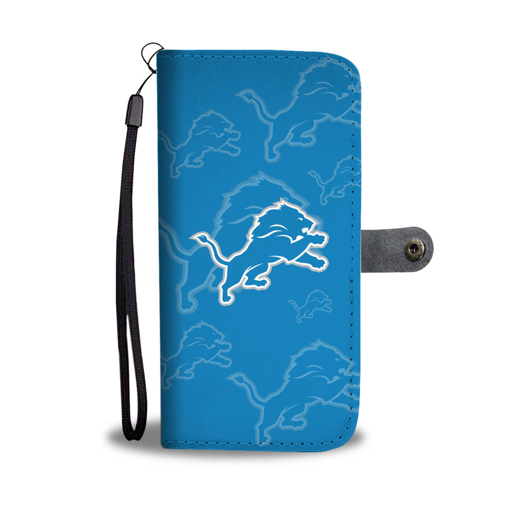 Detroit Lions Logo Background Wallet Phone Cases