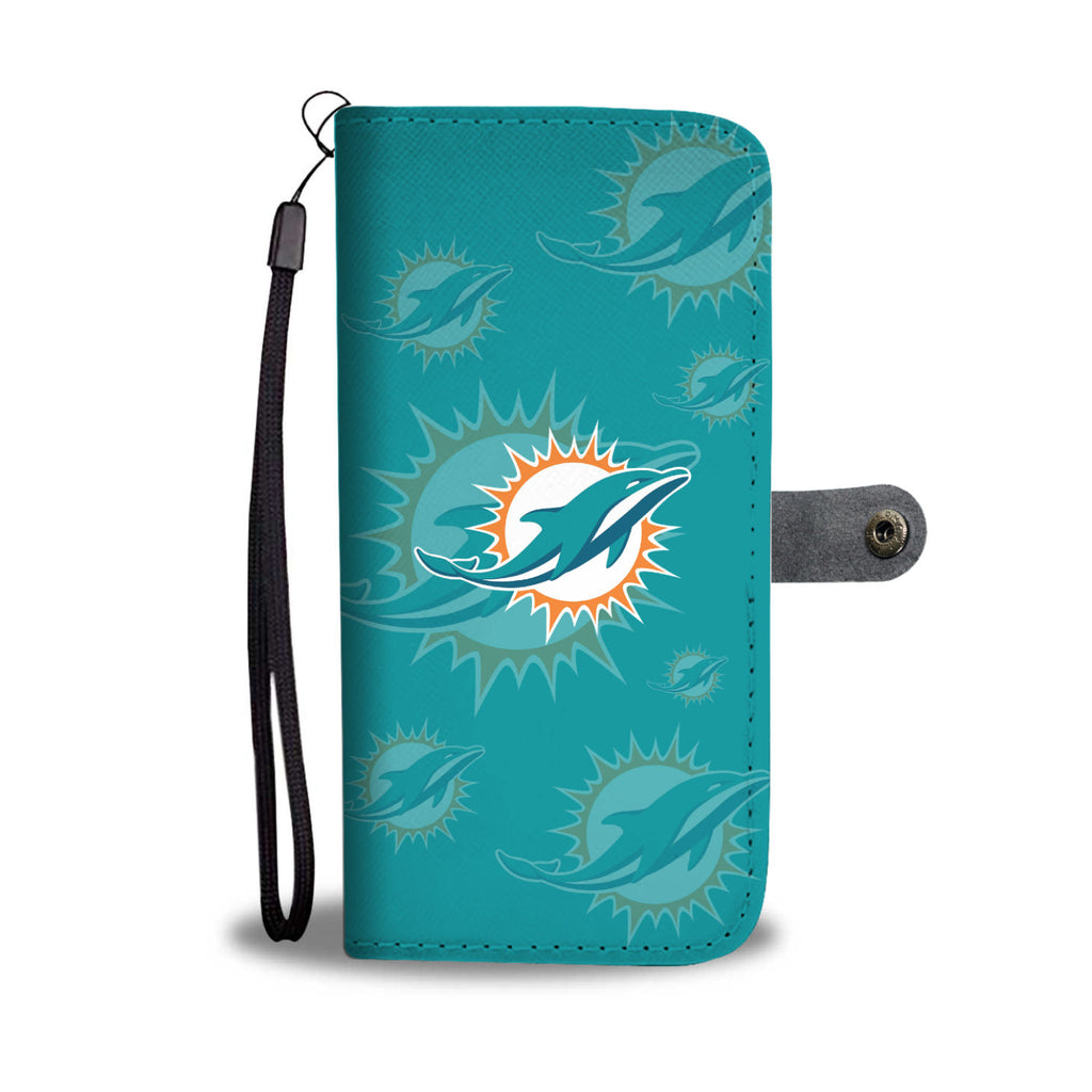 Miami Dolphins Logo Background Wallet Phone Cases