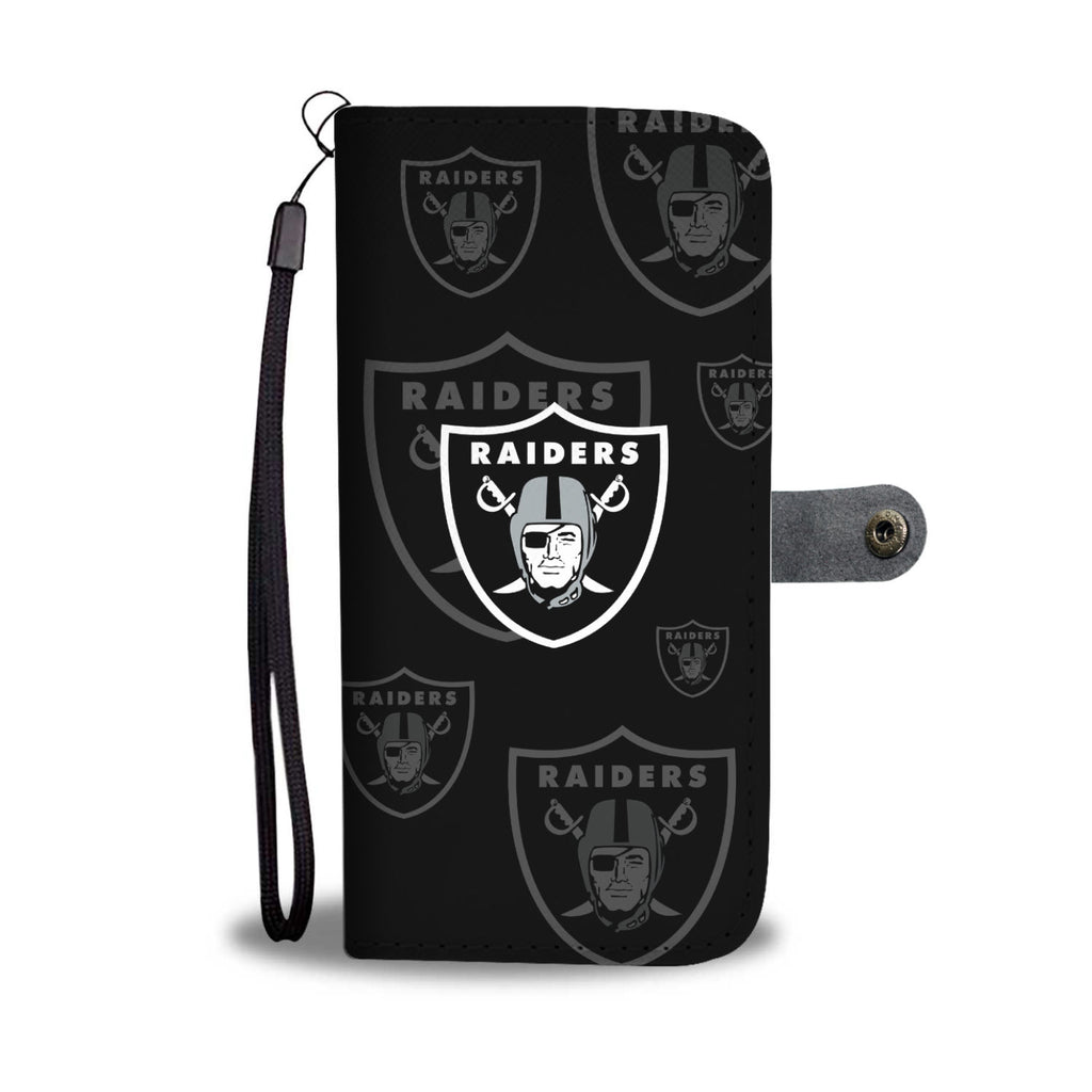 Oakland Raiders Logo Background Wallet Phone Cases